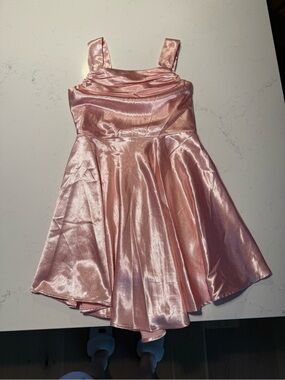 Truly Me Shimmery Pink Satin Party Dress